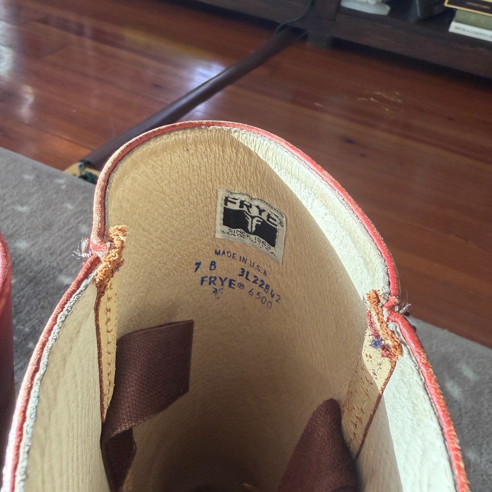 Frye Tan Leather Boots Rare find Vintage - Picture 2 of 11